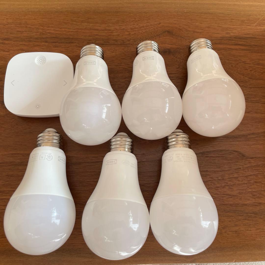 IKEA トロードフリ LED電球 リモコン E26 1160lm 6個