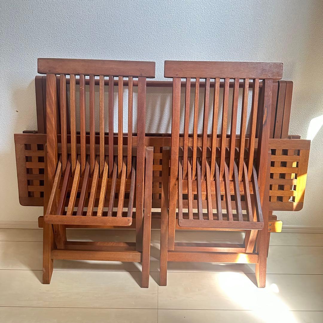 Used☆ビンテージテーブルセット☆ウッドオシャレテーブル3点セット