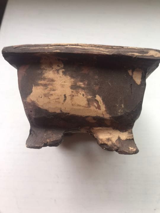 盆栽鉢　時代陶一手捻り鉢古鉢盆栽鉢小品盆栽山野草多肉植物植木鉢ガーデニング手作り