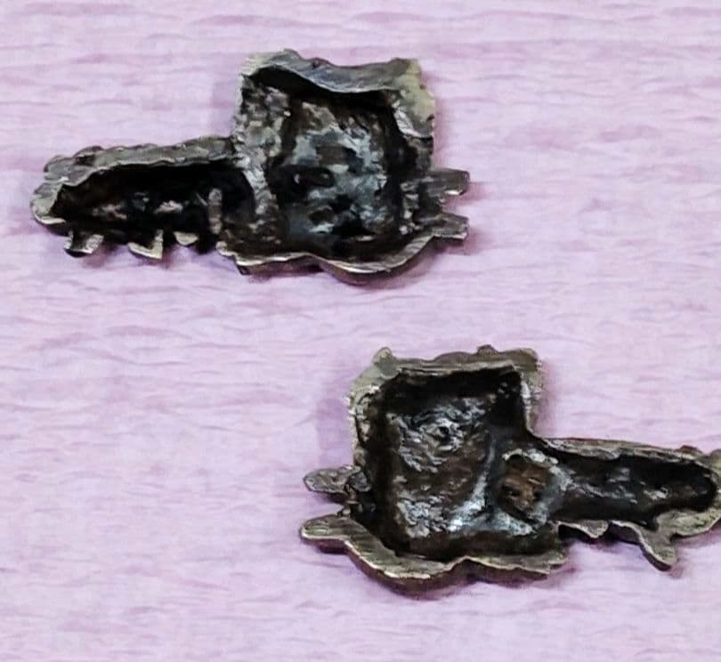 刀装具 目貫 金色絵 牛車図 時代物