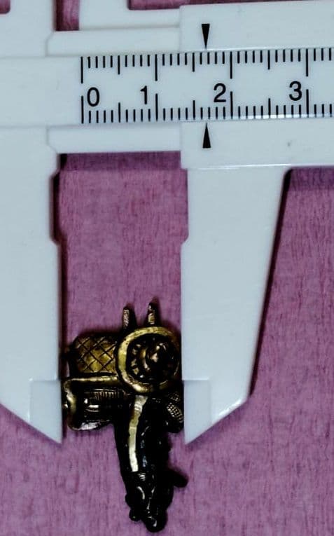 刀装具 目貫 金色絵 牛車図 時代物