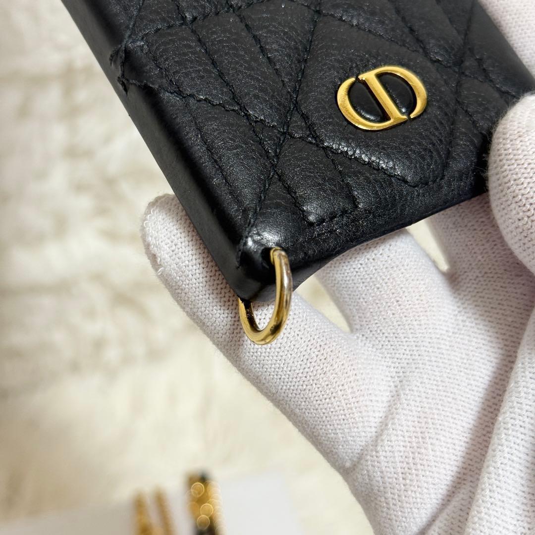 【美品】Dior iPhone14pro ゴールドチェーン　レディディオール