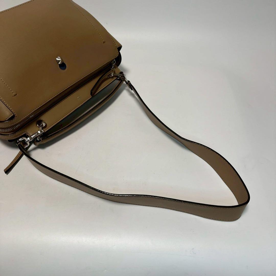 p83【極美品】フェンディ　ドットコムレザー　2wayショルダーバッグ ポーチ.