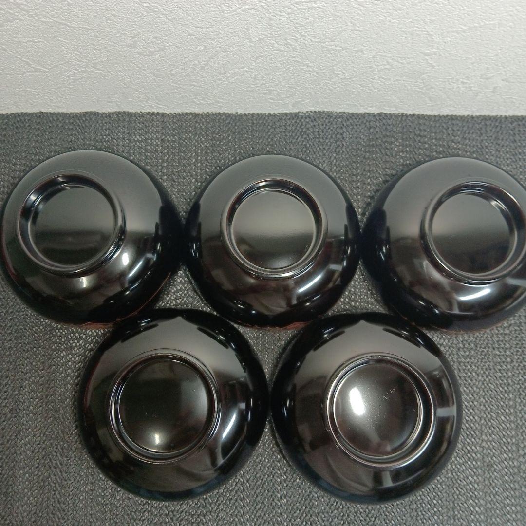 会津塗り 特製会津塗 御汁椀 漆器 豪華蒔絵 和食器 5客セット