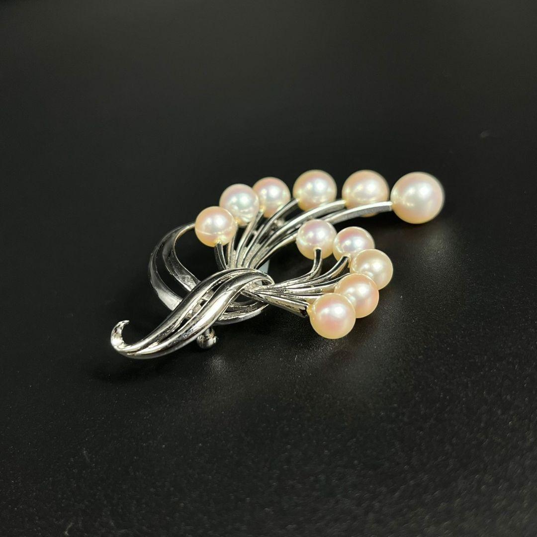 MIKIMOTO ミキモト ブローチ パール 真珠 シルバー SV 11粒