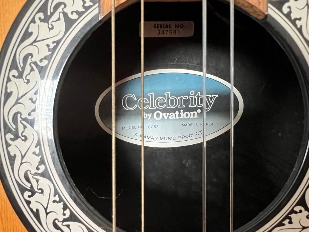 希少　ovation cc53エレガット　完動品　クラシックギター エレガット