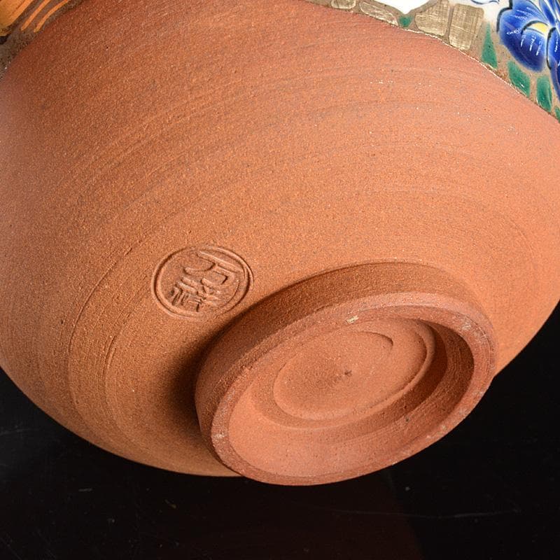 茶道具　京焼　田中万祥造　粉引八つ橋　茶碗　共箱　C　5875