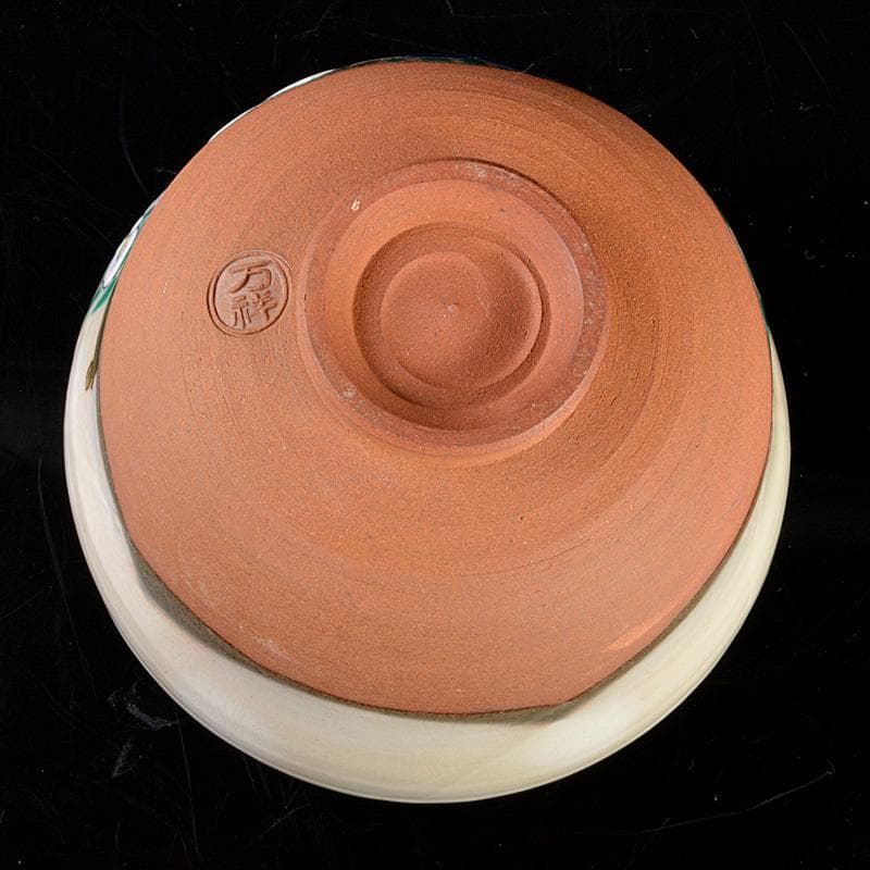 茶道具　京焼　田中万祥造　粉引八つ橋　茶碗　共箱　C　5875