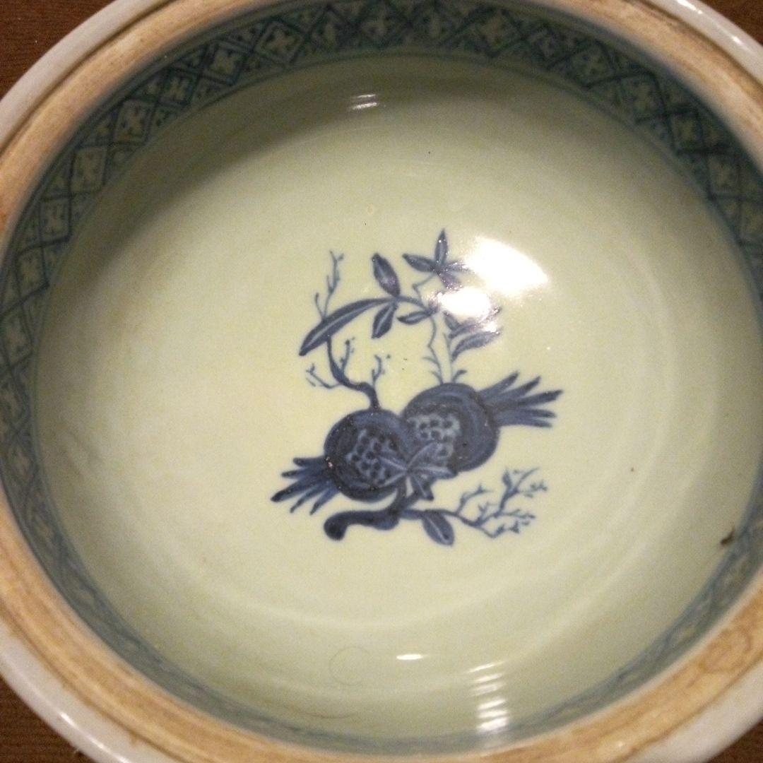 中国陶磁器　明萬歴赤絵　合子