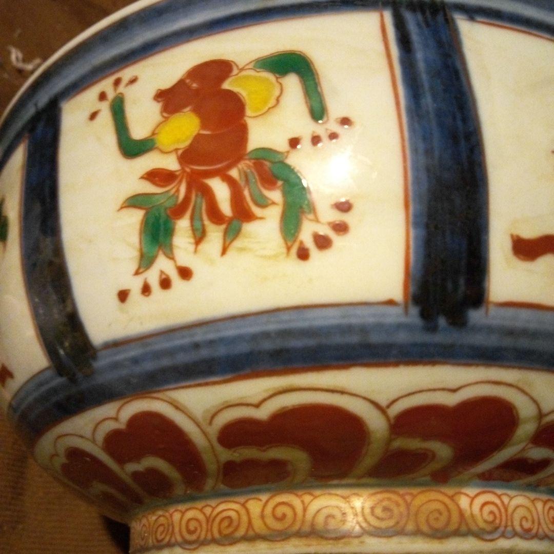 中国陶磁器　明萬歴赤絵　合子