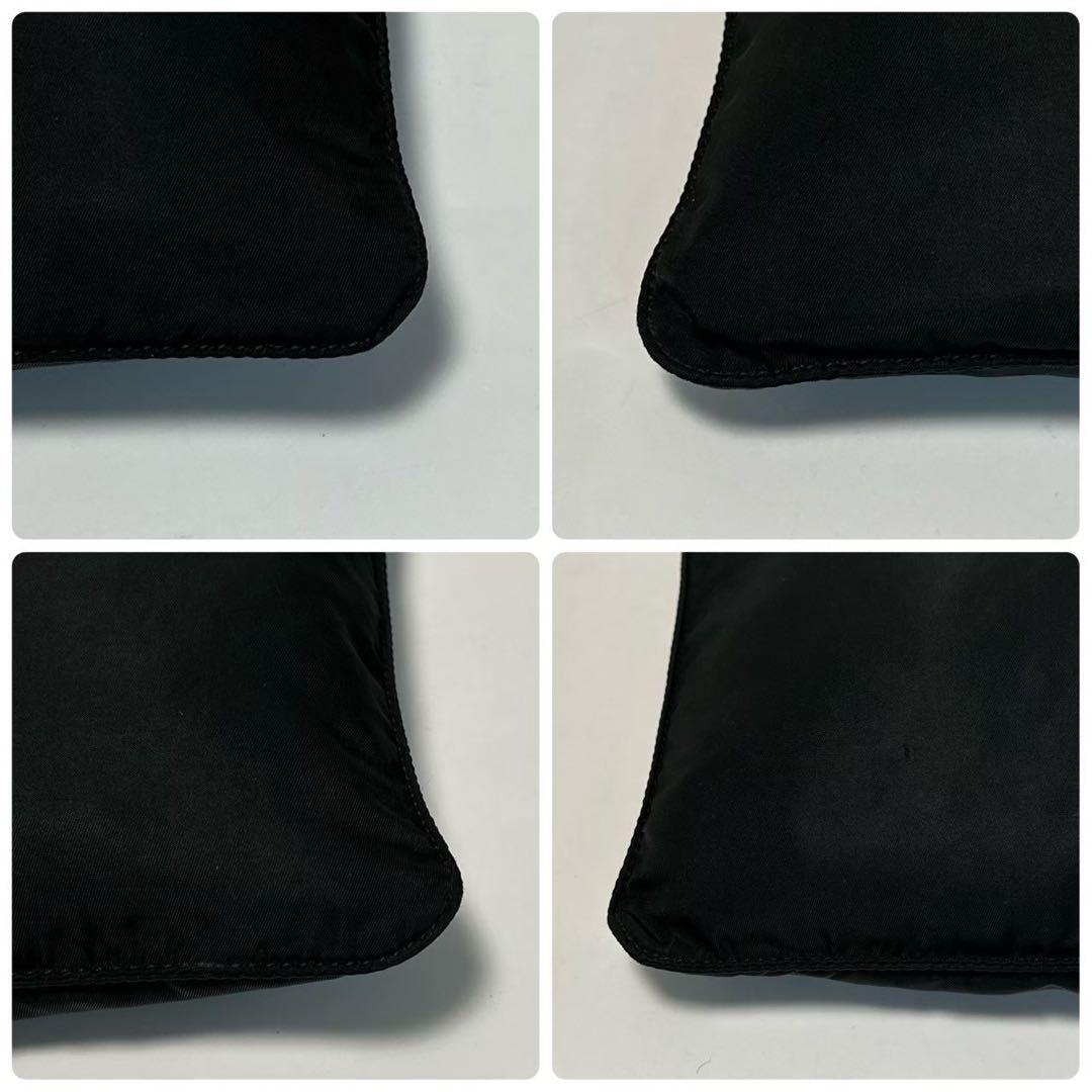 専用o37【美品】プラダ　三角ロゴナイロン　ブラックショルダーバッグサコッシュ.