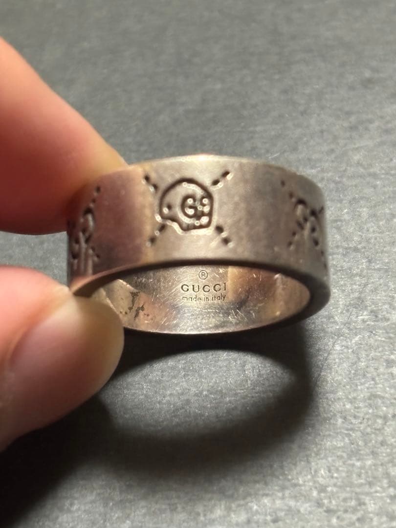 GUCCI スカル GGロゴ リング サイズ19