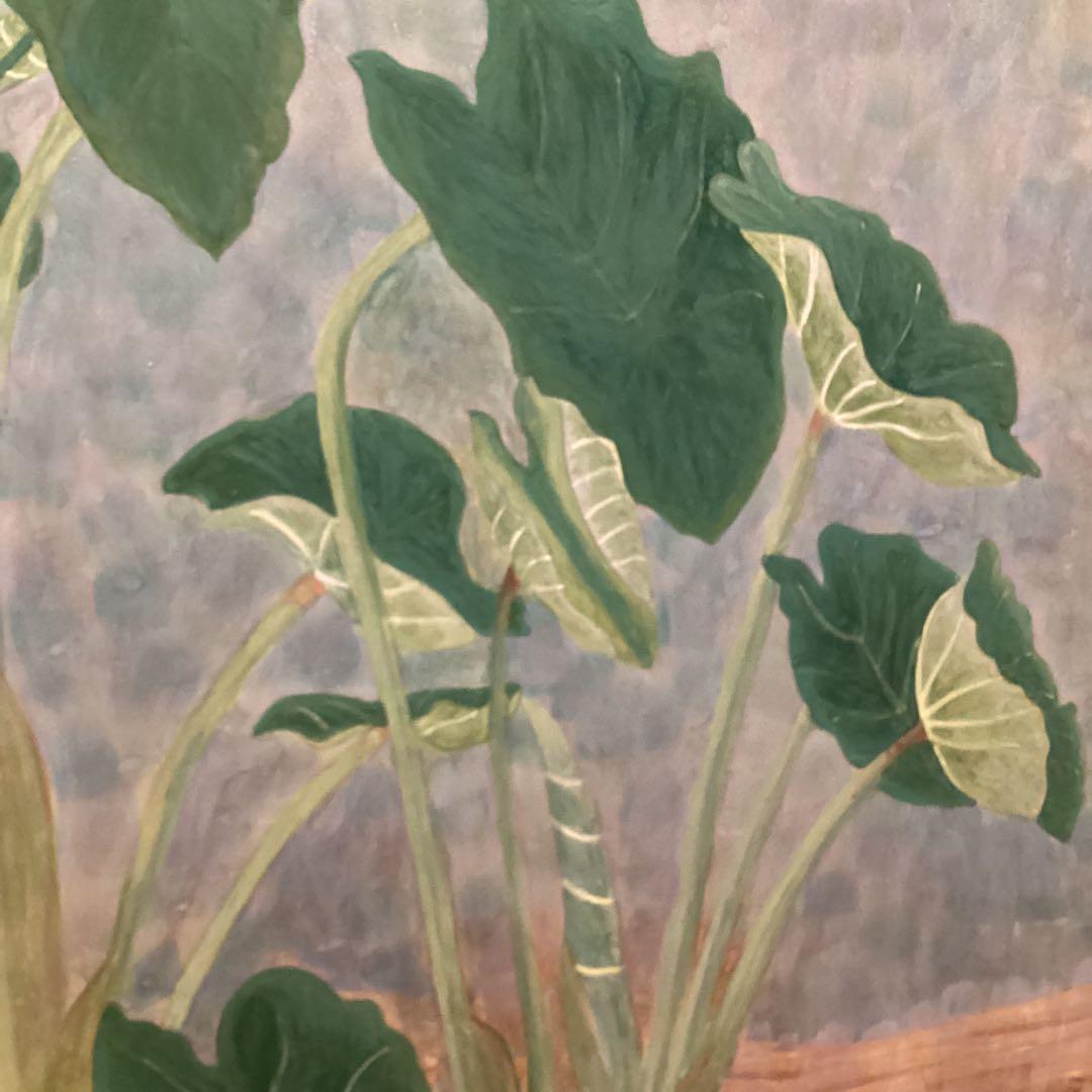 節子　　日本画　タイトル【　苧　　毛　】　豪華額装仕立　　前面アクリル仕様