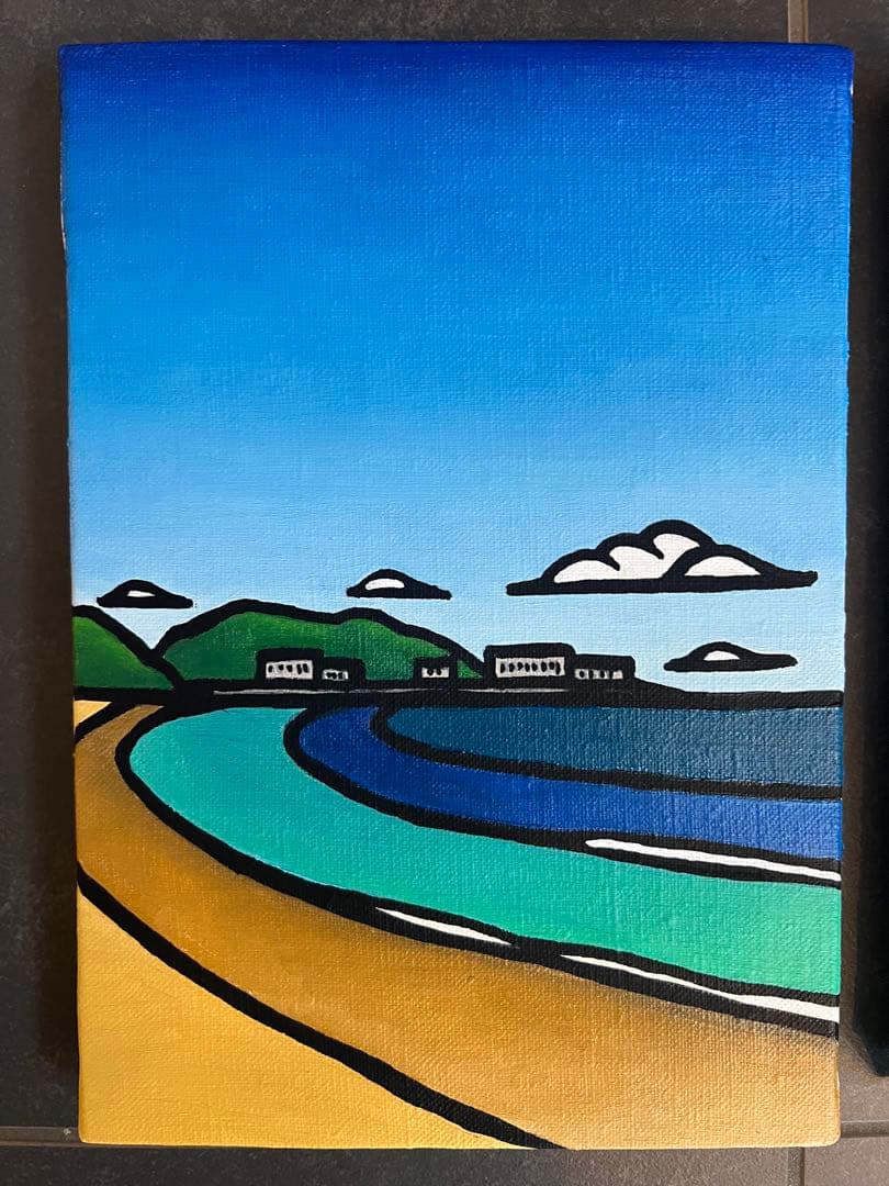 Yuigahama/KURO サムホールサイズ　✖️4 油絵　原画　風景画