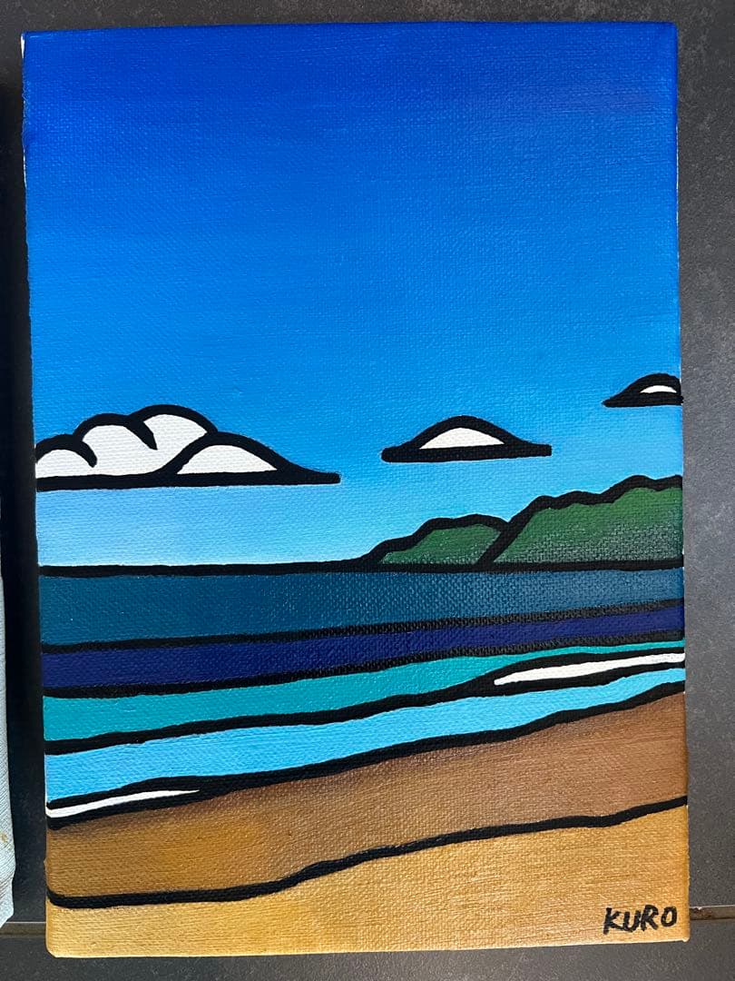 Yuigahama/KURO サムホールサイズ　✖️4 油絵　原画　風景画