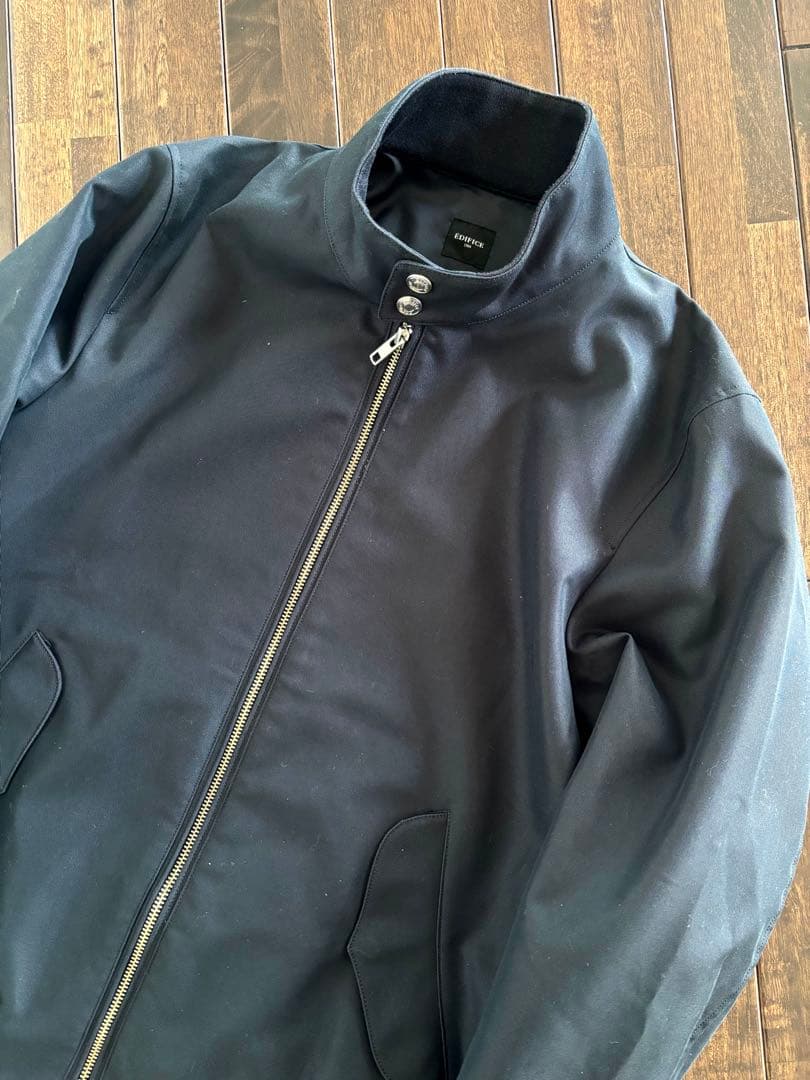 エディフィス/極美品 22AW ハリントンJKT シルバーボタン ブラック L