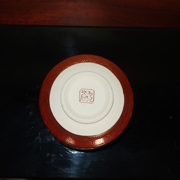 茶道具 抹茶碗　九谷焼　手描き豪華絢爛　本金金花詰