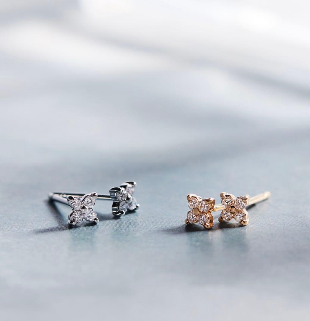 【はぜどん】TSUTSUMI シンプルダイヤモンドピアス k18 片耳