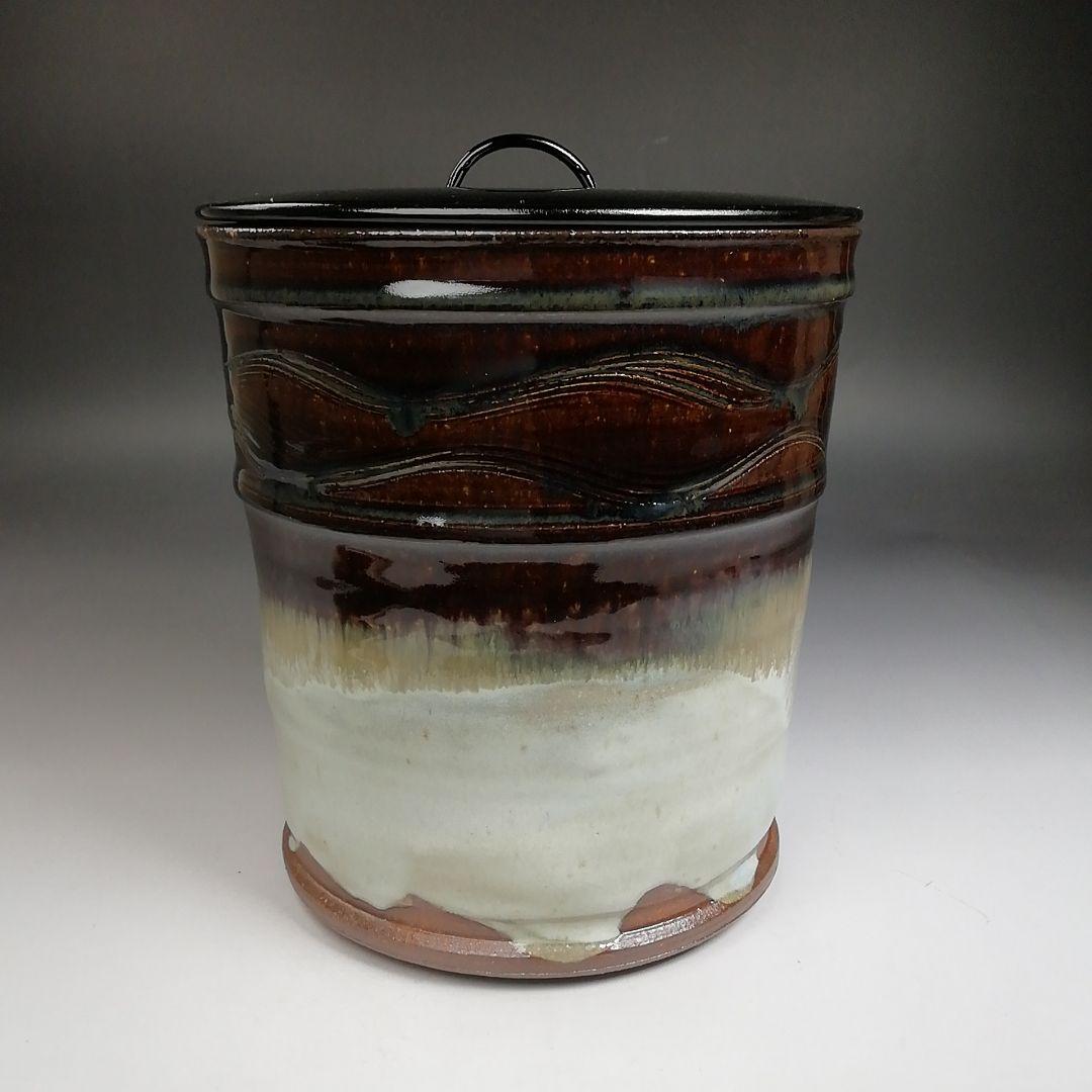 Ｔ９５５　水指　『朝鮮唐津　一重口水指』『加藤春永 造』　共箱　茶道具