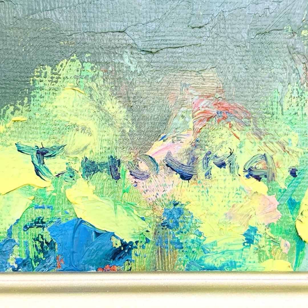 真作保証 本間武男 希少 油彩 肉筆 風景画 本人直筆鉛筆サイン入り 額装