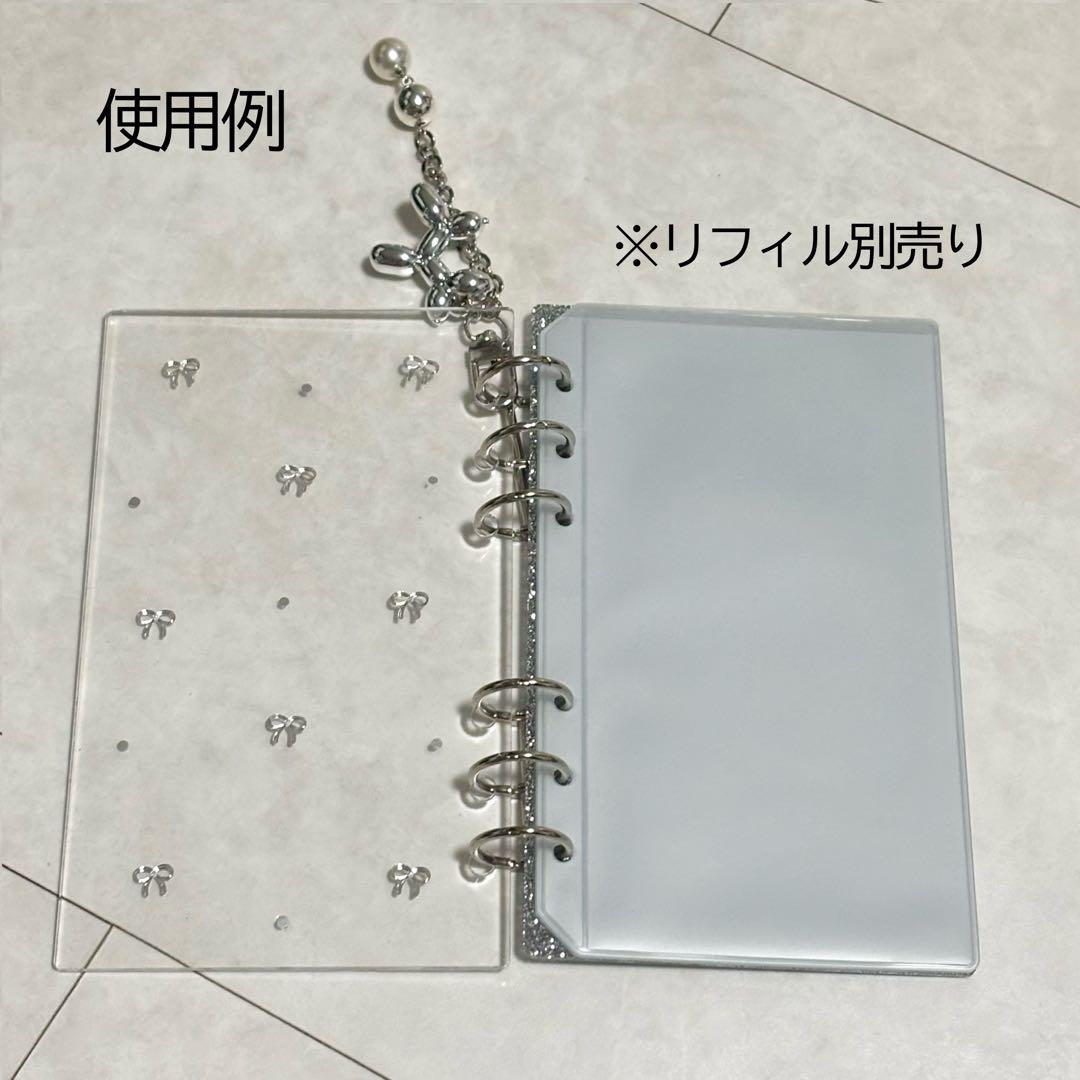 ✨milk⭐ ✨A6 アクリルレジンバインダー　リング付き