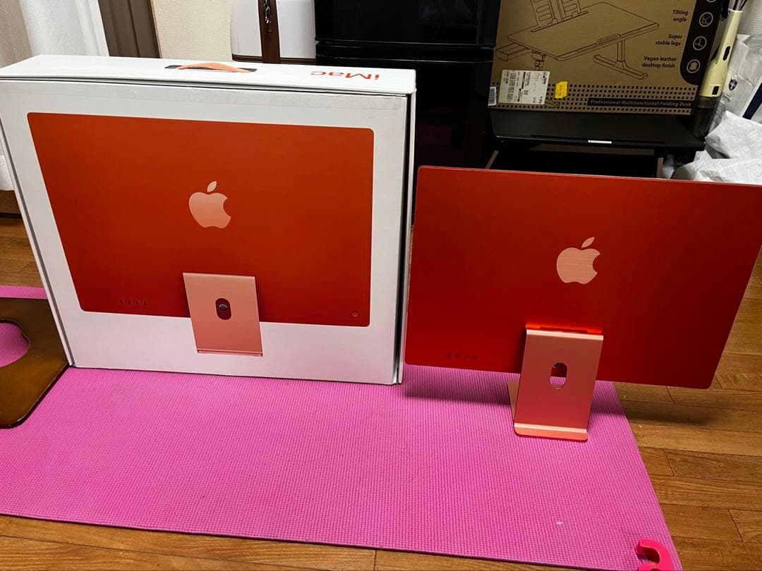 オレンジ iMac 24インチ 本体と箱付き