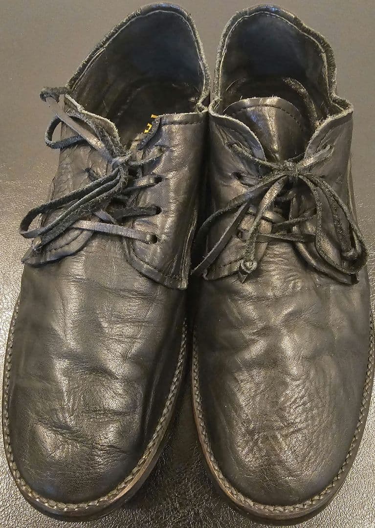 パドローネ シワ加工 ダービーシューズ 26cm / 41黒