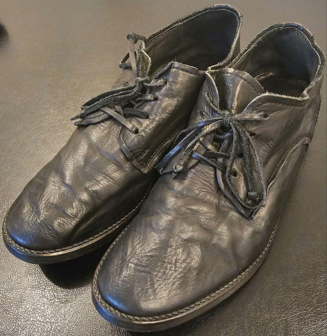 パドローネ シワ加工 ダービーシューズ 26cm / 41黒