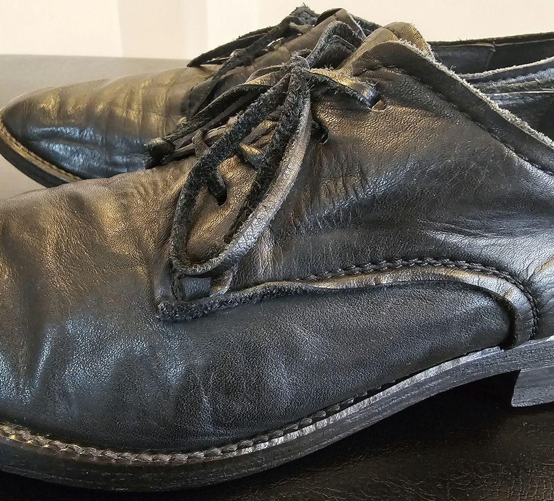 パドローネ シワ加工 ダービーシューズ 26cm / 41黒