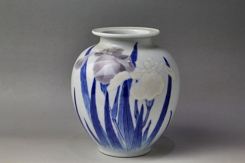 ★ppap♪★さま 皇室技芸員 宮川香山 造 釉下彩花瓶 眞葛香山 *真贋保証