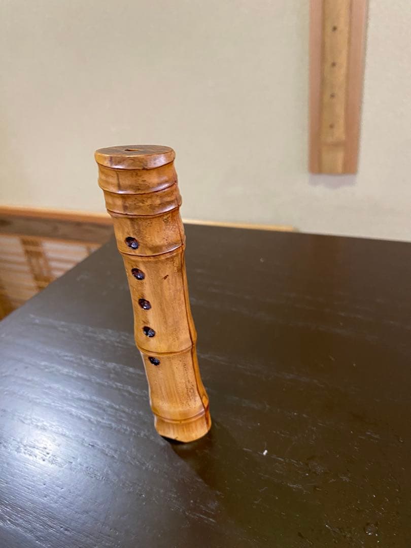 茶道具/香合『布袋竹 尺八香合』 中村孝也 作 共箱