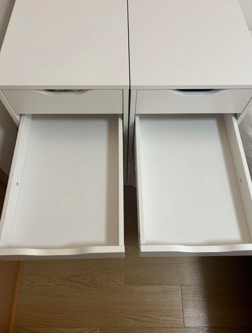 【IKEA】2台ALEX アレクス　引き出しユニット　ホワイト