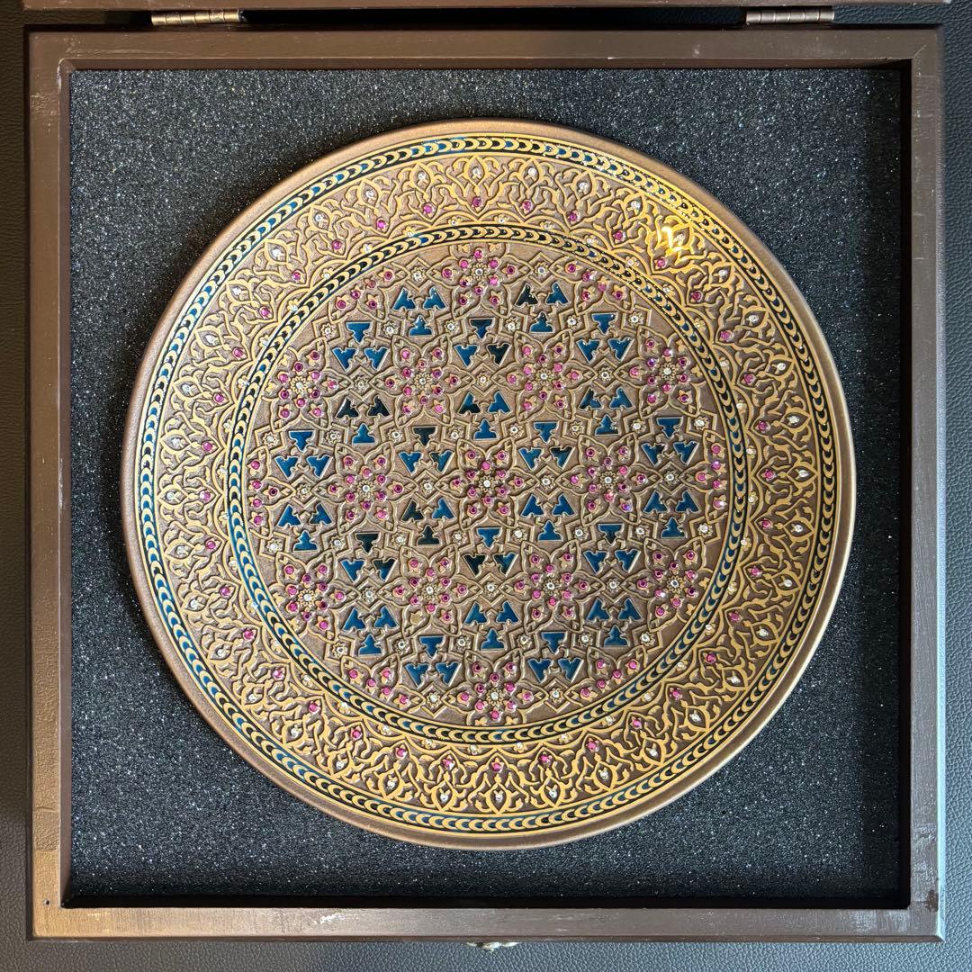 Paşabahçe(パシャバチェ) 装飾皿 24金レリーフ 限定品