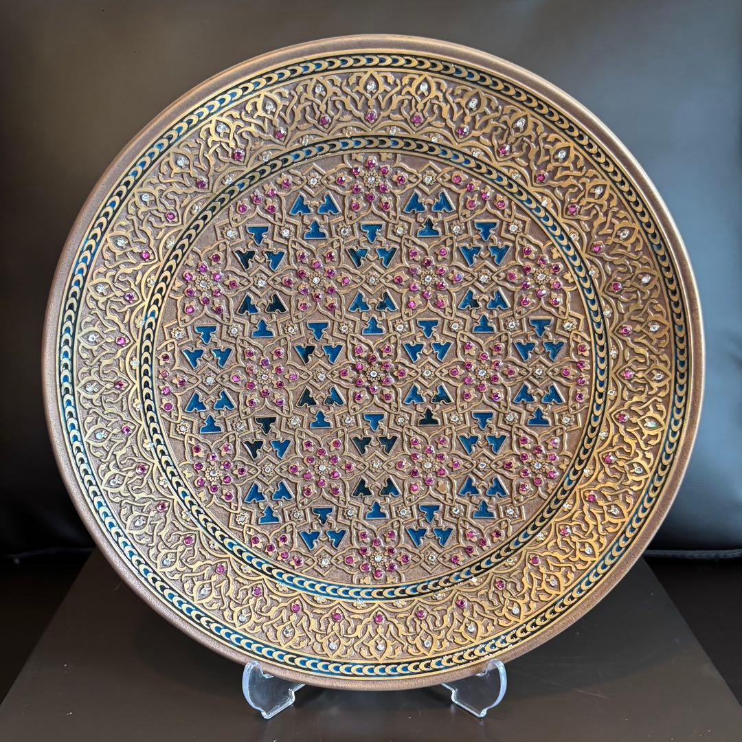 Paşabahçe(パシャバチェ) 装飾皿 24金レリーフ 限定品