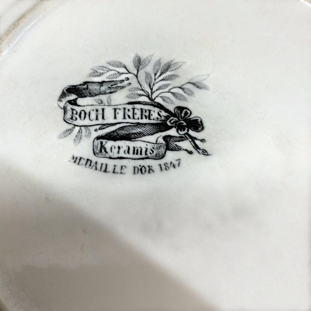 騎士と戦士の戦闘シーン 陶器皿