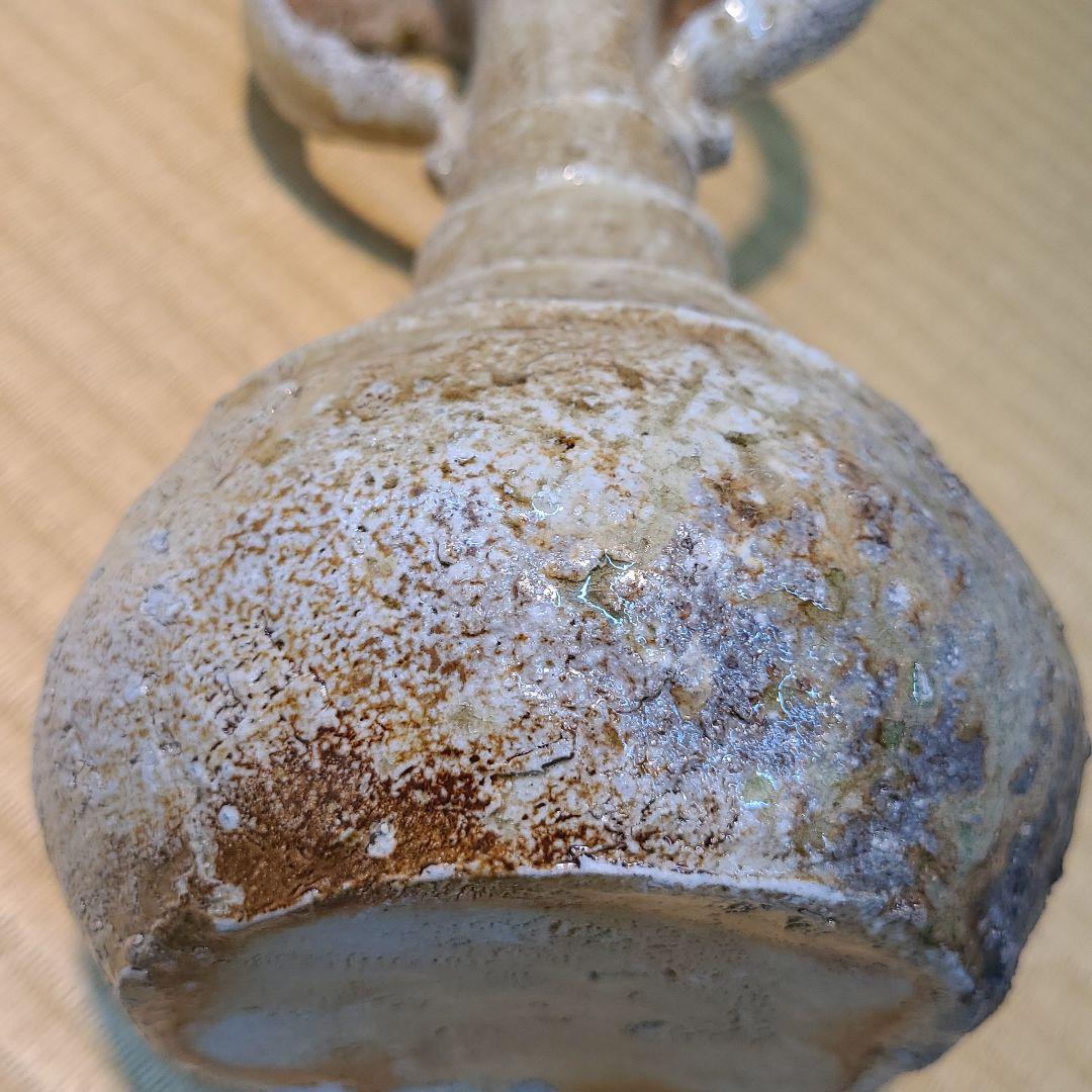 信楽焼 加藤隆彦作 花入 高さ9寸（約27cm） 共箱 本物保証