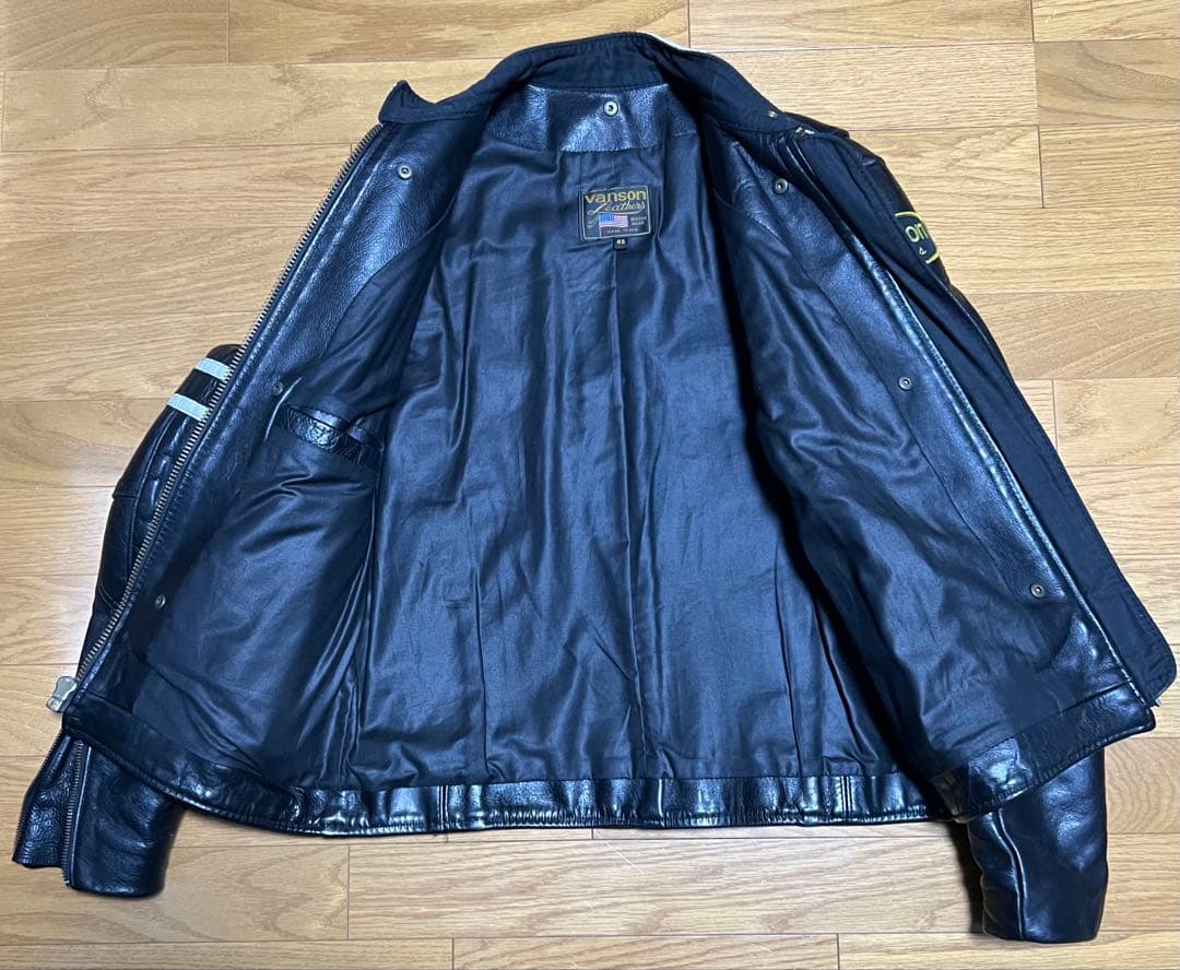 jiro様VANSON RJV シングル ライダース ジャケット USA製 40