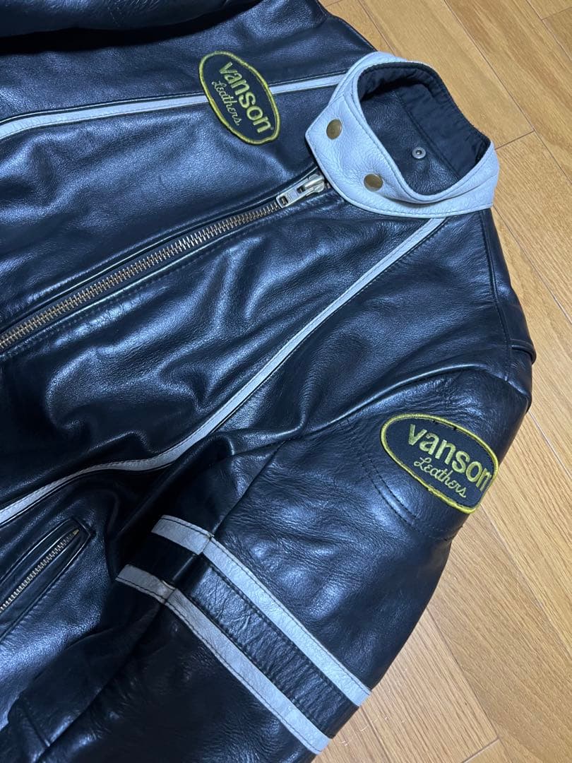 jiro様VANSON RJV シングル ライダース ジャケット USA製 40