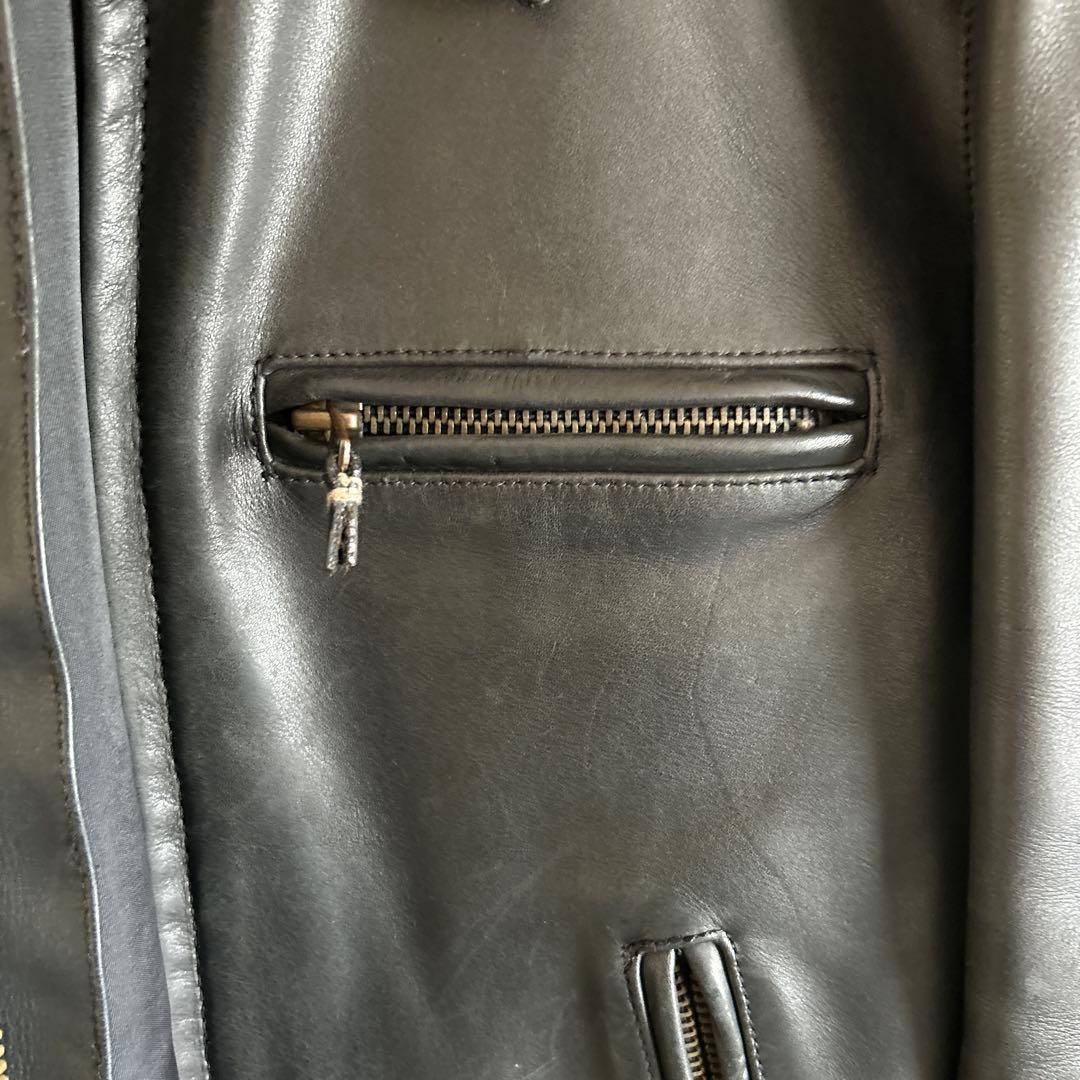 お値下げ！K'S LEATHER ブラックレザー シングルライダース