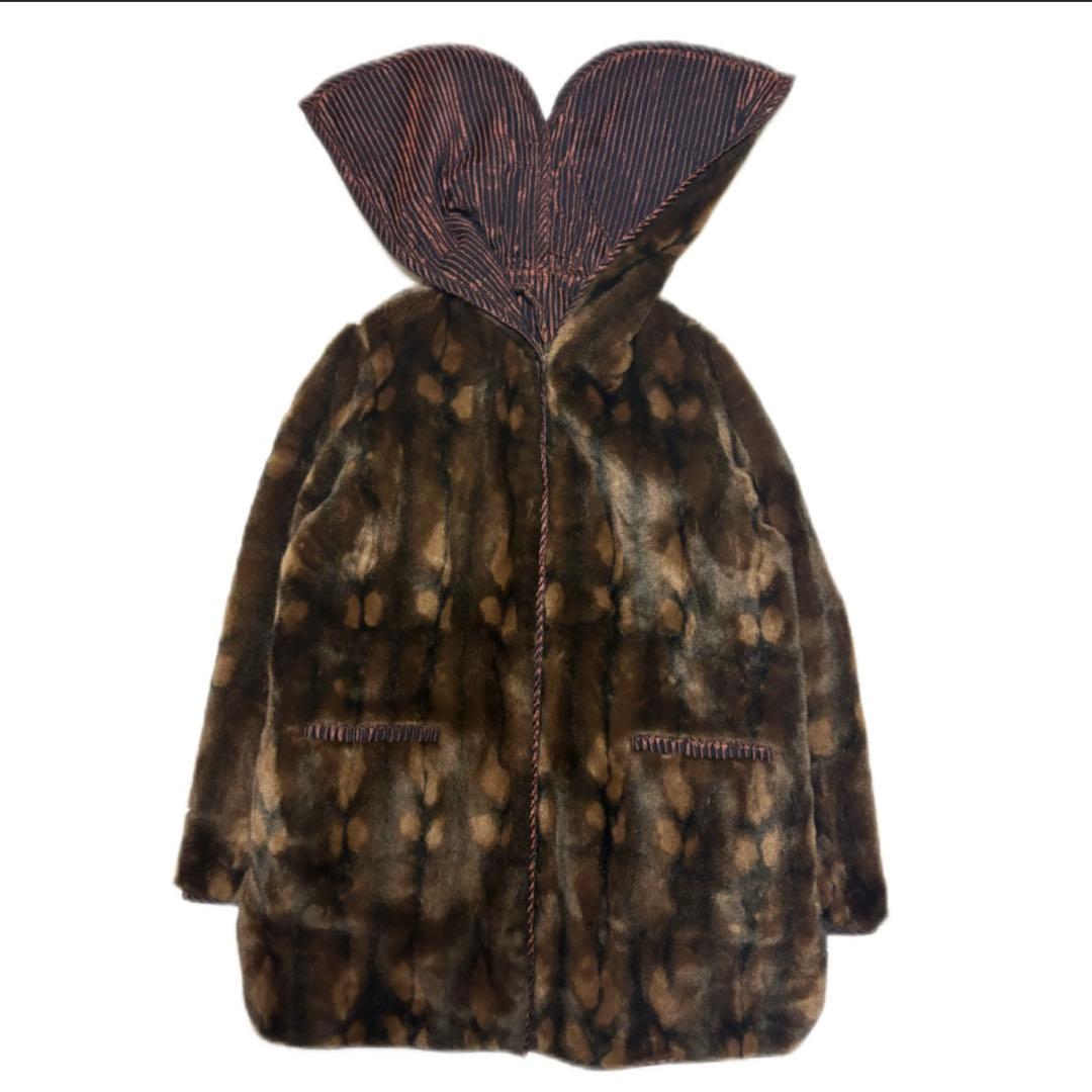 ジャケット・アウター 00s les copains reversible far coat y2k