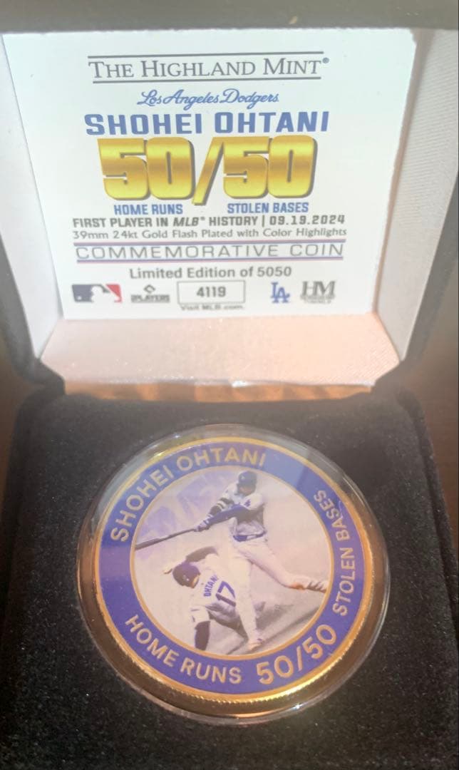 大谷翔平Shohei Ohtani 50/50 記念ゴールド　#4119