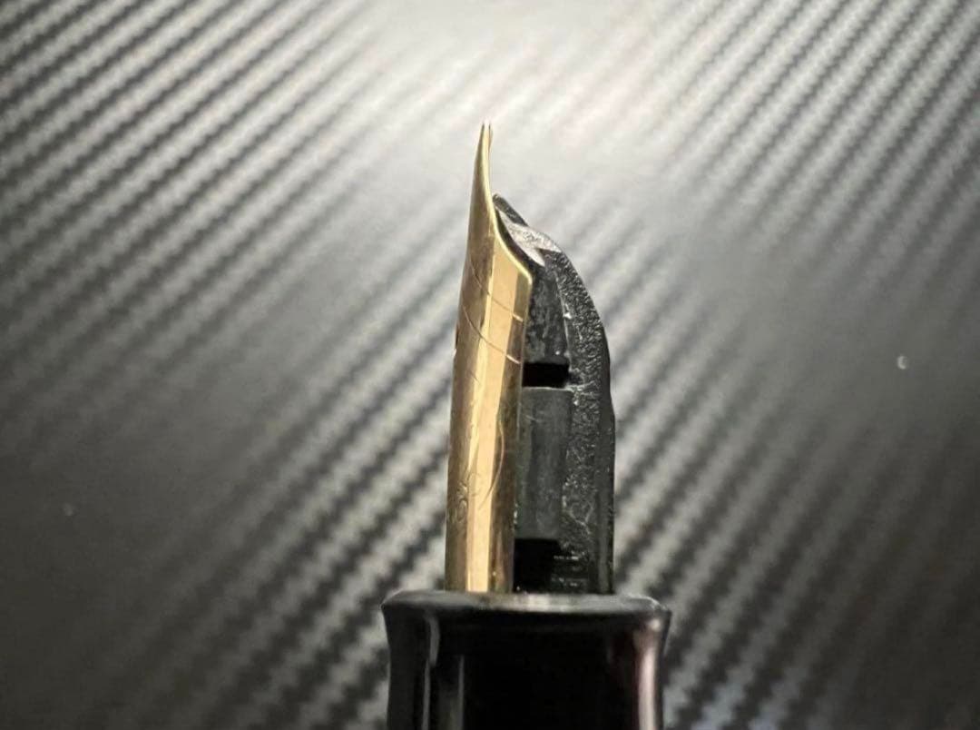 完動品 ペリカン 140 万年筆 グリーン 緑縞 OB 斜太字