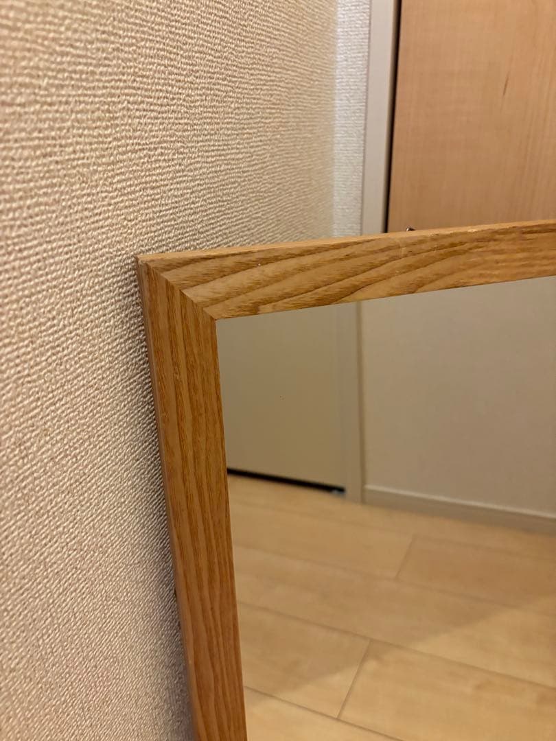 カントリー調 オーク材フレーム ウォールミラー カナディアン/アンティーク