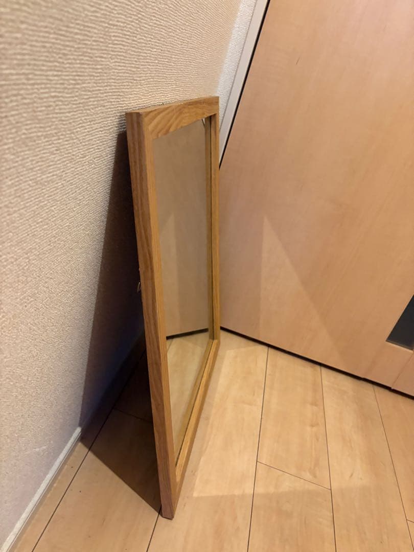 カントリー調 オーク材フレーム ウォールミラー カナディアン/アンティーク