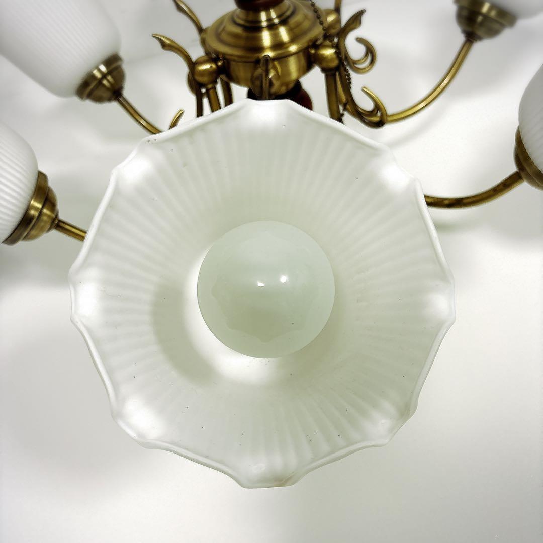 【美品 動作良好】KOIZUMI 6灯 アンティーク調 シャンデリア