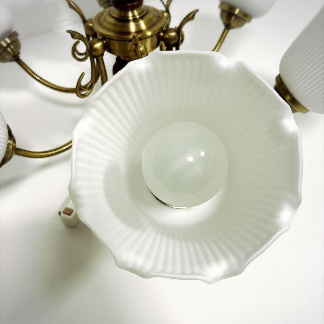 【美品 動作良好】KOIZUMI 6灯 アンティーク調 シャンデリア