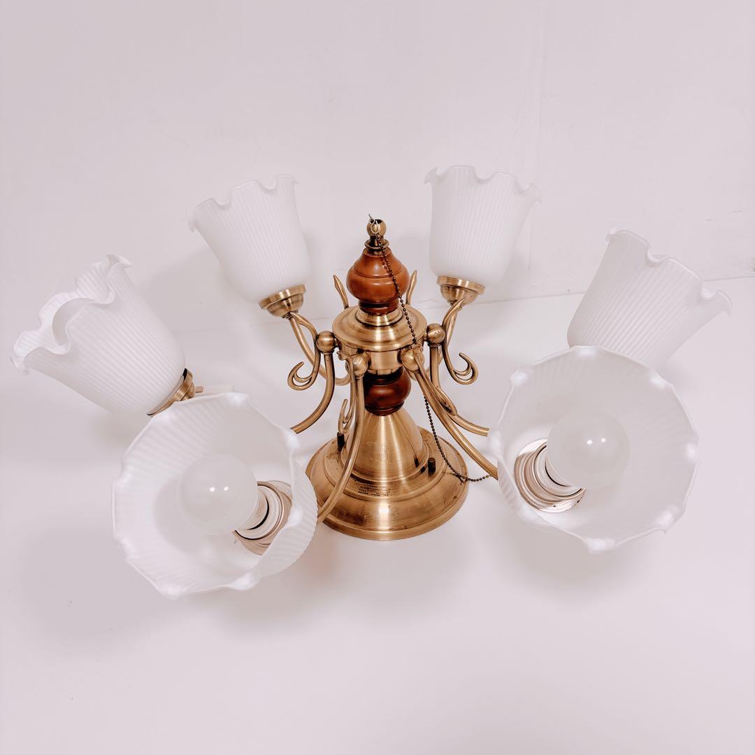 【美品 動作良好】KOIZUMI 6灯 アンティーク調 シャンデリア