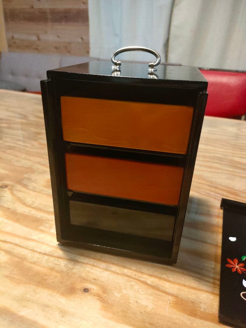 デッドストック遊山箱漆仕上げ 未使用