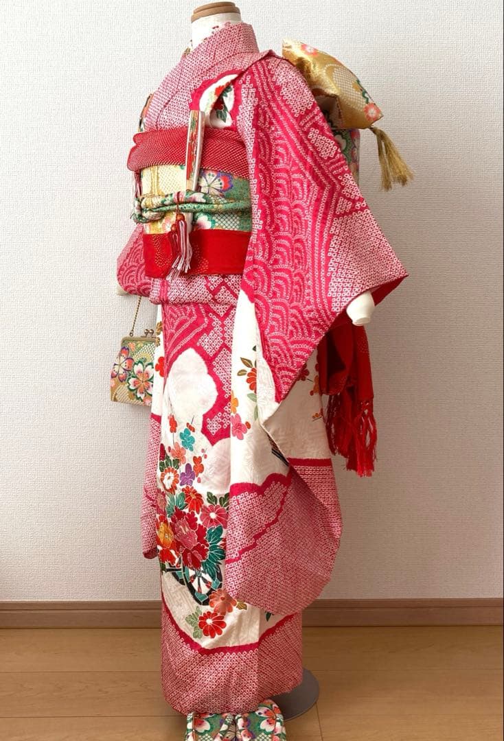 mii0387様⭐︎七五三　正絹　絞り　着物セット　7歳