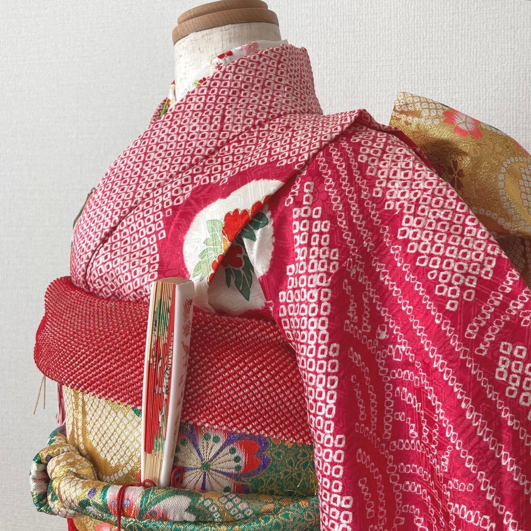 mii0387様⭐︎七五三　正絹　絞り　着物セット　7歳